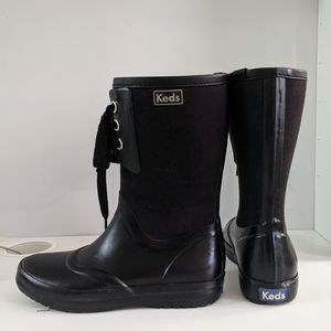 Keds Raindrop Women's Solid Black Rainboots